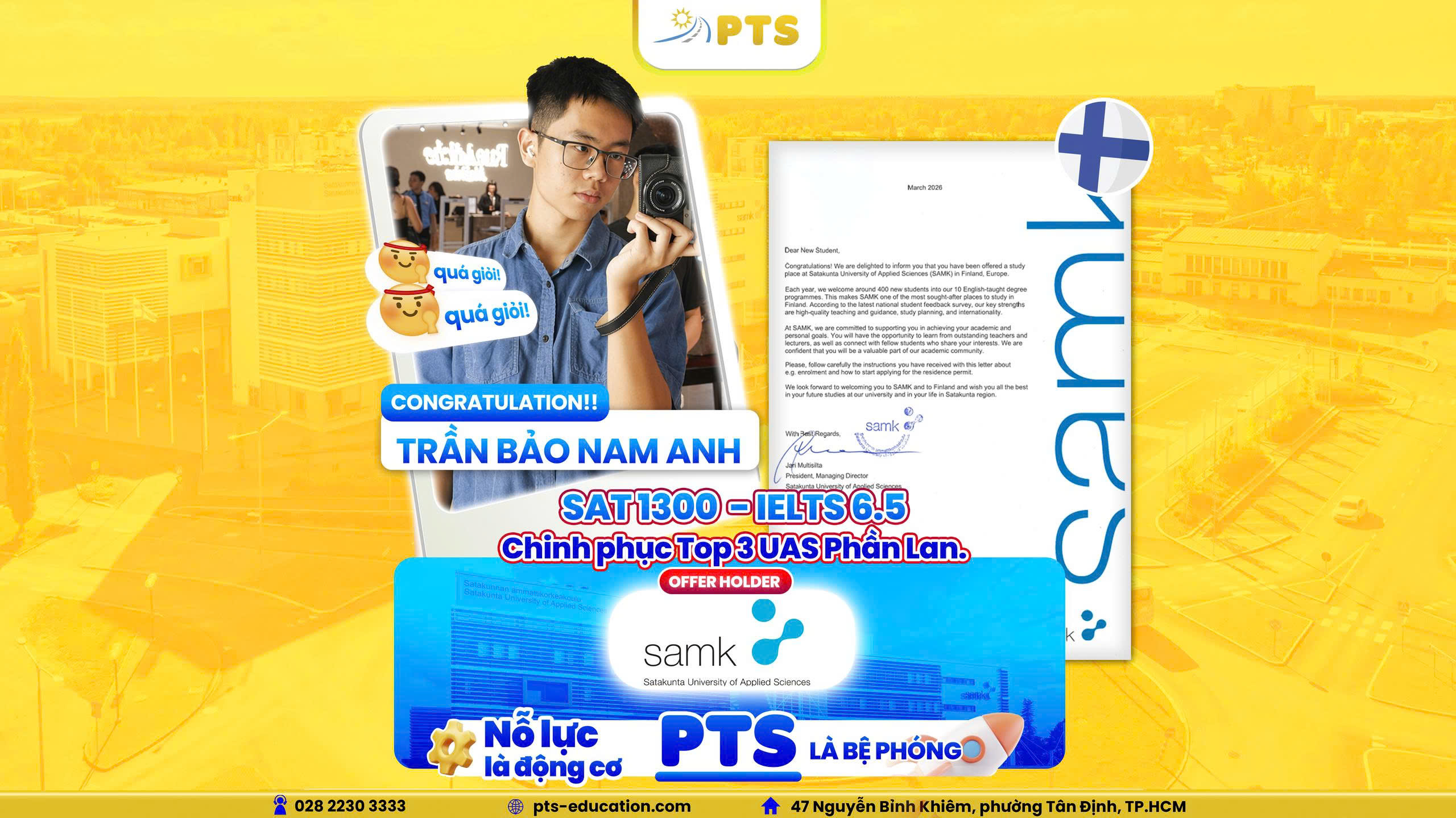 CHINH PHỤC ĐẠI HỌC SAMK (PHẦN LAN): LỘ TRÌNH ĐỘT PHÁ CỦA NAM SINH LỚP 12 3 z7757880881204 9408b3293b6de387248ada9c3d0f6c86