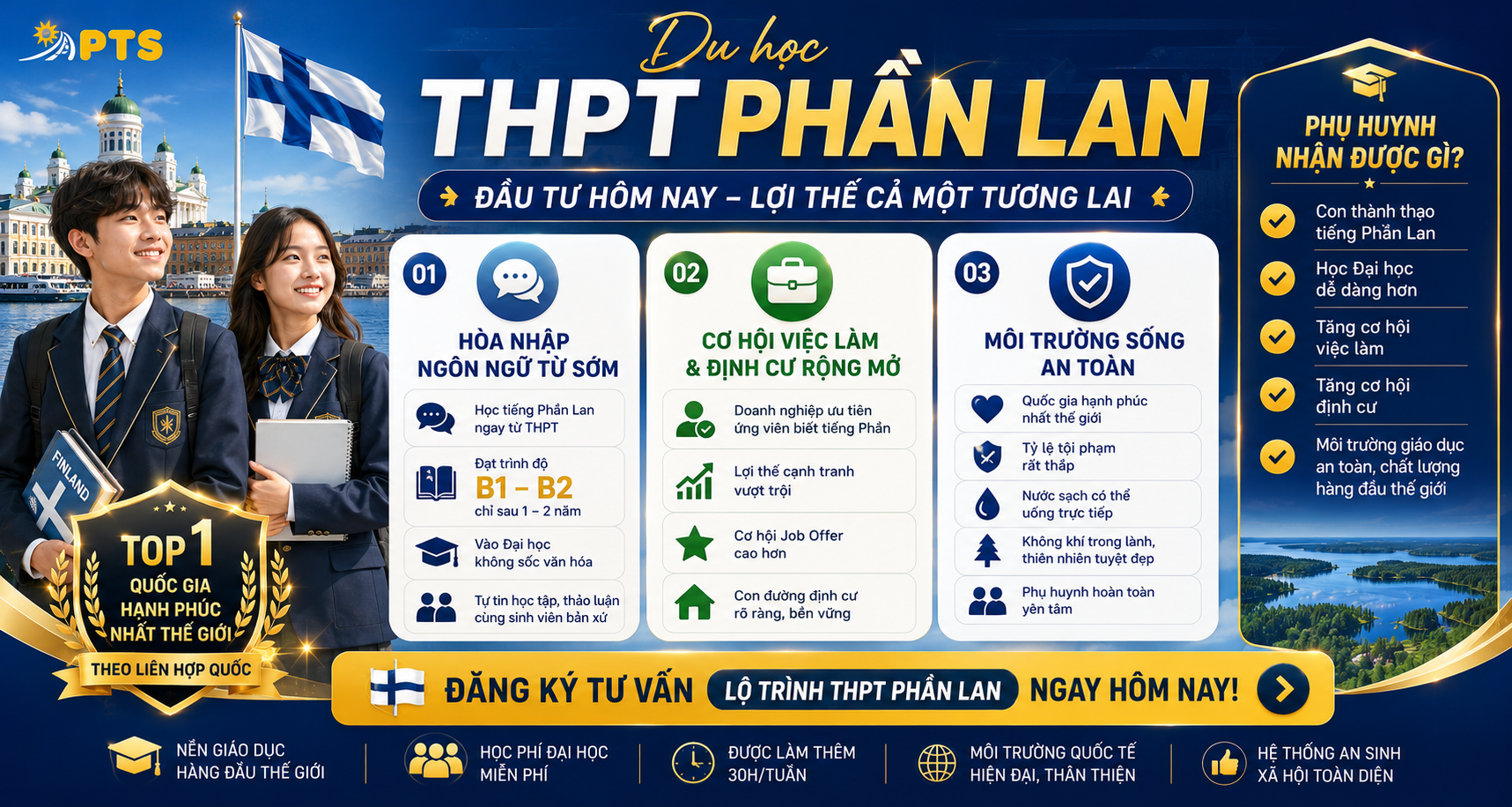 DU HỌC THPT PHẦN LAN 2027 – LỘ TRÌNH ĐẦU TƯ THÔNG MINH NHẬN MIỄN HỌC PHÍ ĐẠI HỌC 2 lợi ích vượt trội khác khi lựa chọn Du học THPT Phần Lan