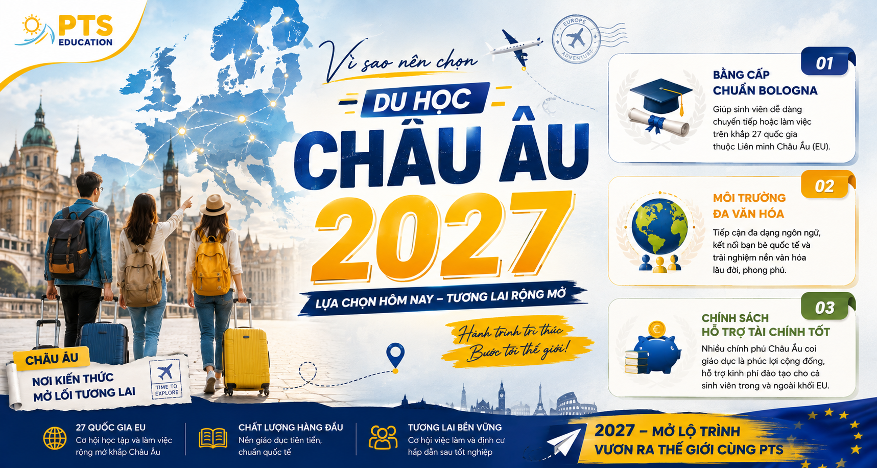 Du Học Châu Âu 2027: Top 8 Quốc Gia (Gần Như) Miễn Học Phí Chi Tiết Nhất 2 Du Học Châu Âu 2027